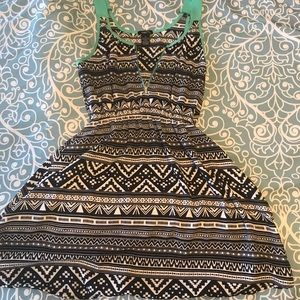 Rue 21 Black and Blue Aztec Dress!